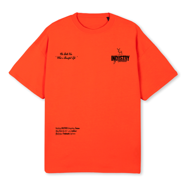 BELLAVITA2 Hot Orange Oversized Tee.