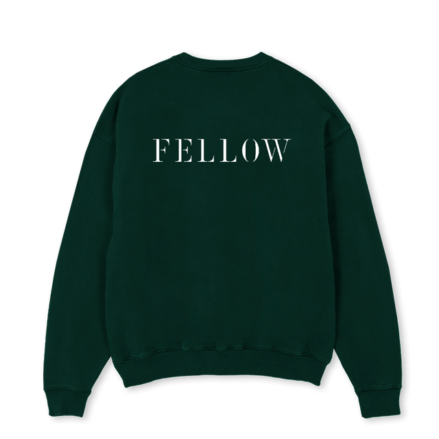 FELLOWGREEN Wild Green Oversized Crewneck Sweater.