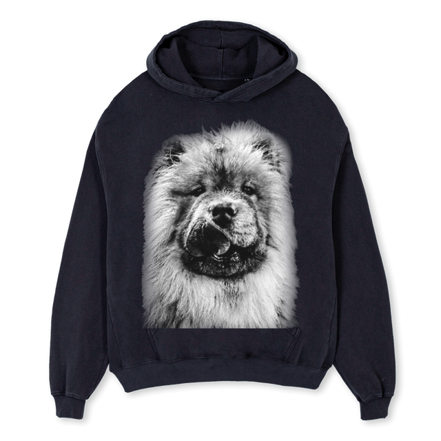 ELVISHOODIEBLACK Vintage Black Oversized Hoodie.