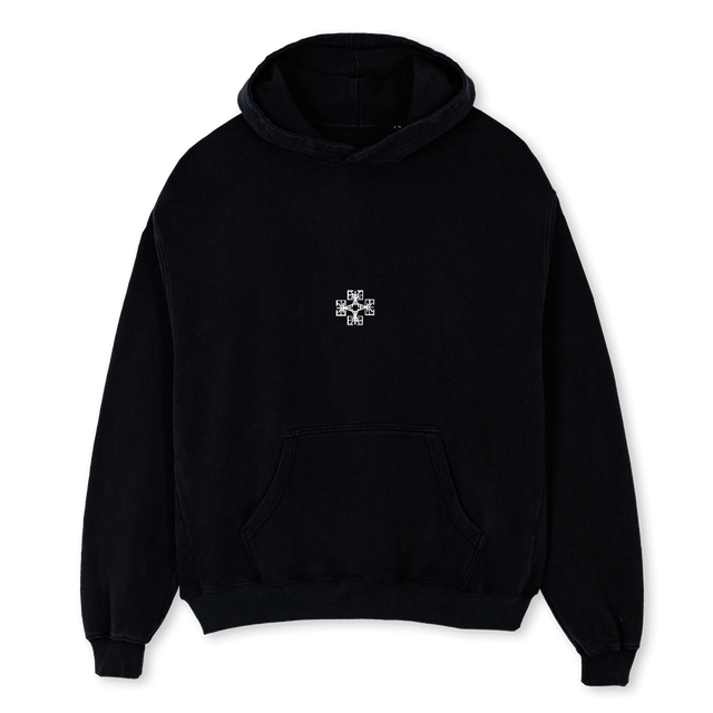 MONOGRAM  Black Oversized Hoodie.