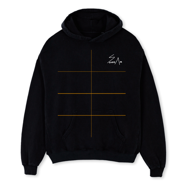 COREBLACK Black Oversized Hoodie.
