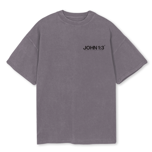 SALVATIONTSHIRTGREY Pigment Grey Oversized Tee.