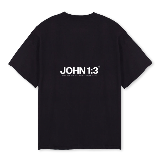 HALLELUJAHTSHIRTBLAC Black Oversized Tee.