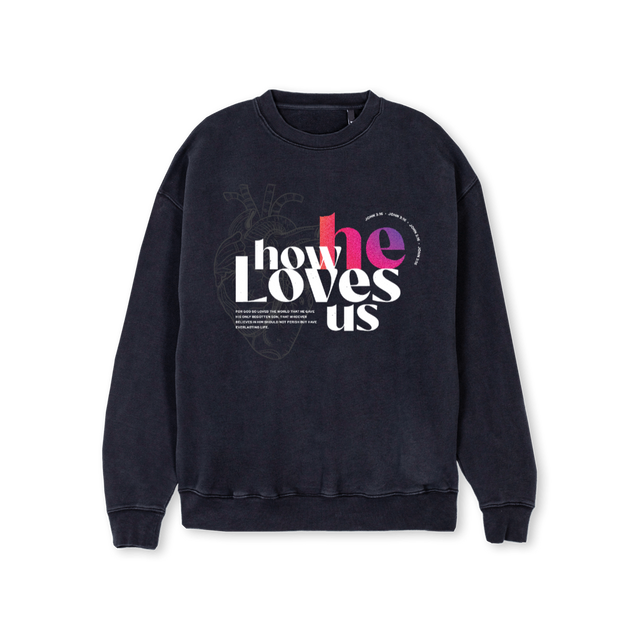 LOVEUSSWEATBLACK Vintage Black Regular Crewneck Sweater.