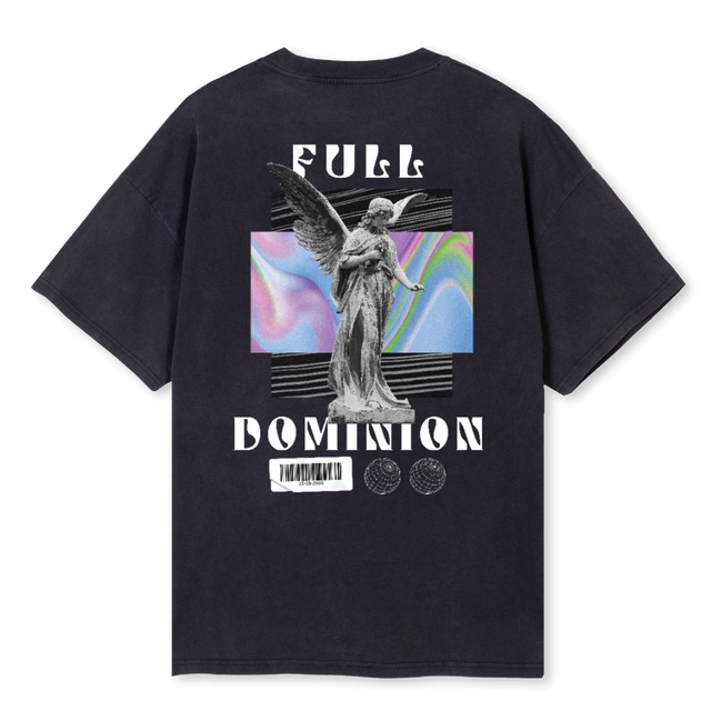 DOMINIONTSHIRTBLACK Vintage Black Oversized Tee.