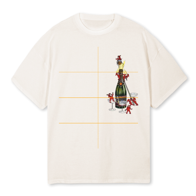 ELELGELGAELGAELGAI Vintage White Oversized Tee.