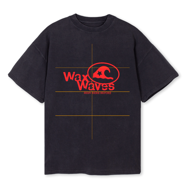 WAXWAVES  Vintage Black Oversized Tee.