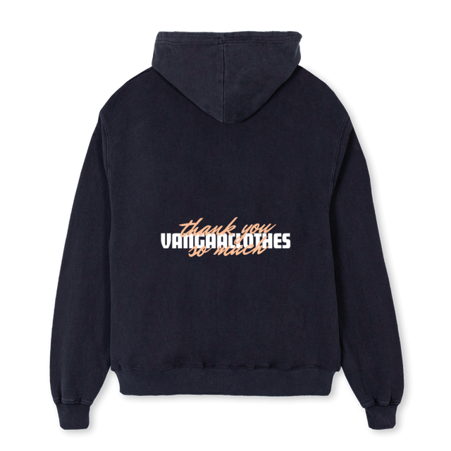 MERCI OSH Vintage Black Oversized Hoodie.