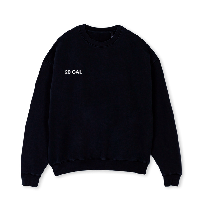 PUPI Black Oversized Crewneck Sweater.