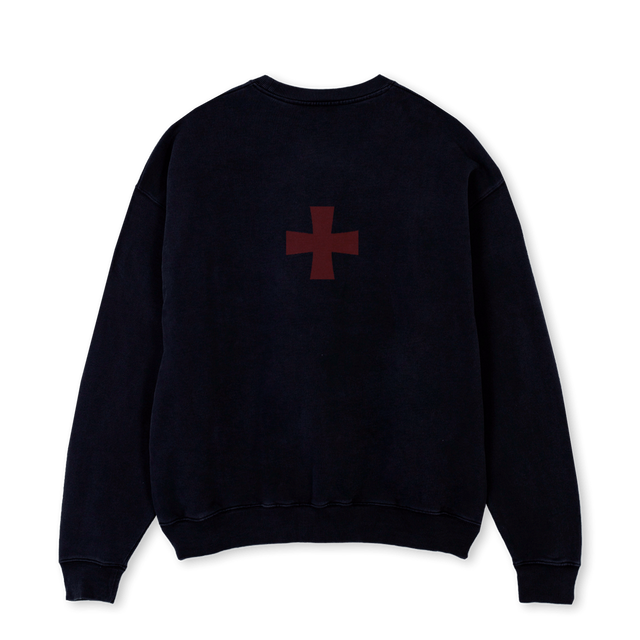 PUPI Black Oversized Crewneck Sweater.