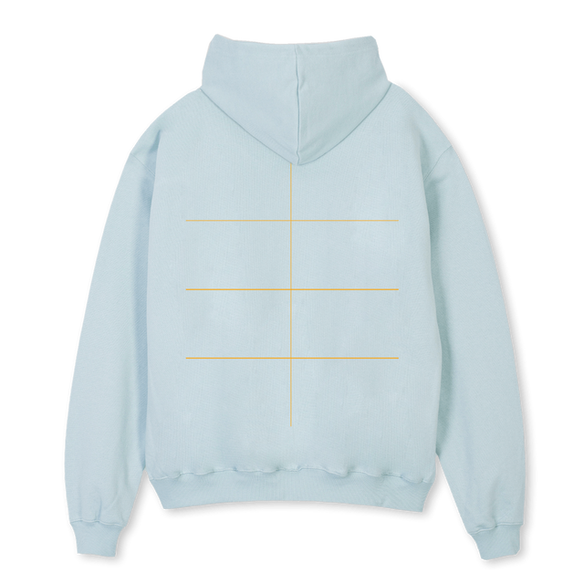 DISTRESSEDYELLOW Cold Blue Oversized Hoodie.