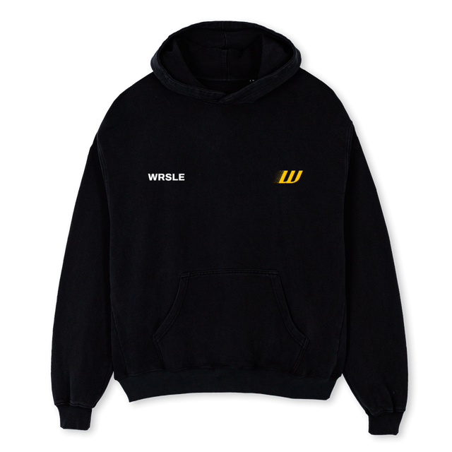 WRSLESAMPLE Black Oversized Hoodie.