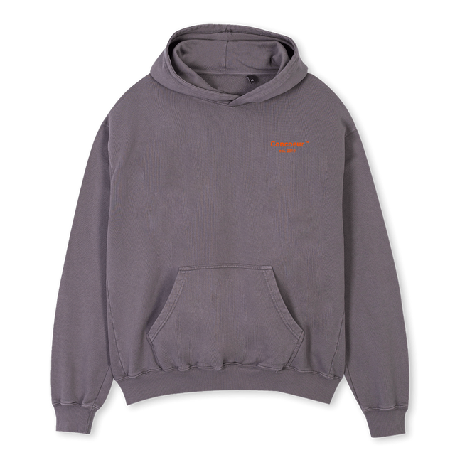 RANDOM2 Pigment Grey Oversized Hoodie.