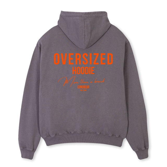 RANDOM2 Pigment Grey Oversized Hoodie.
