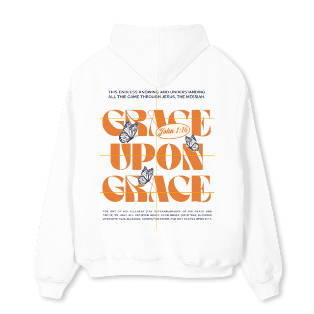 GRACEHOODIESWHITE White Oversized Hoodie.
