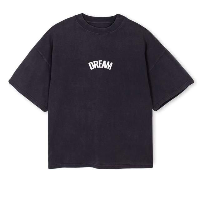 DRE Vintage Black Oversized Boxy Tee.