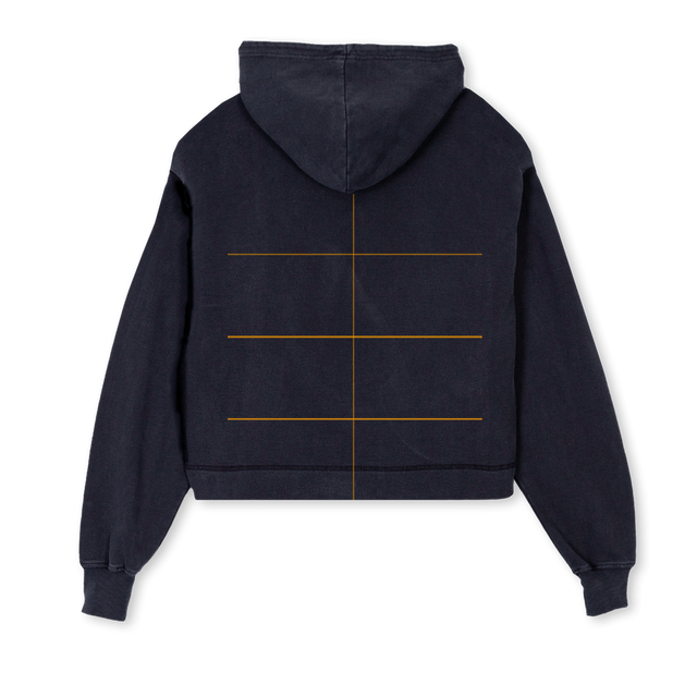 ETCHEDCROPHOODIEGOOD Vintage Black Cropped Hoodie.