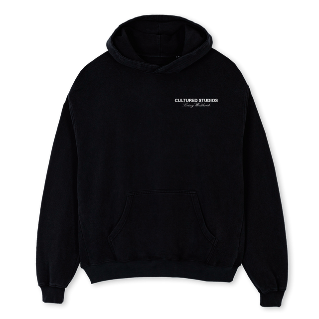 TONYMONTANA Black Oversized Hoodie.