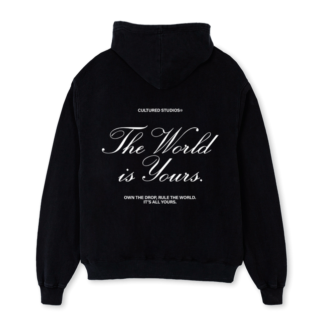 TONYMONTANA Black Oversized Hoodie.
