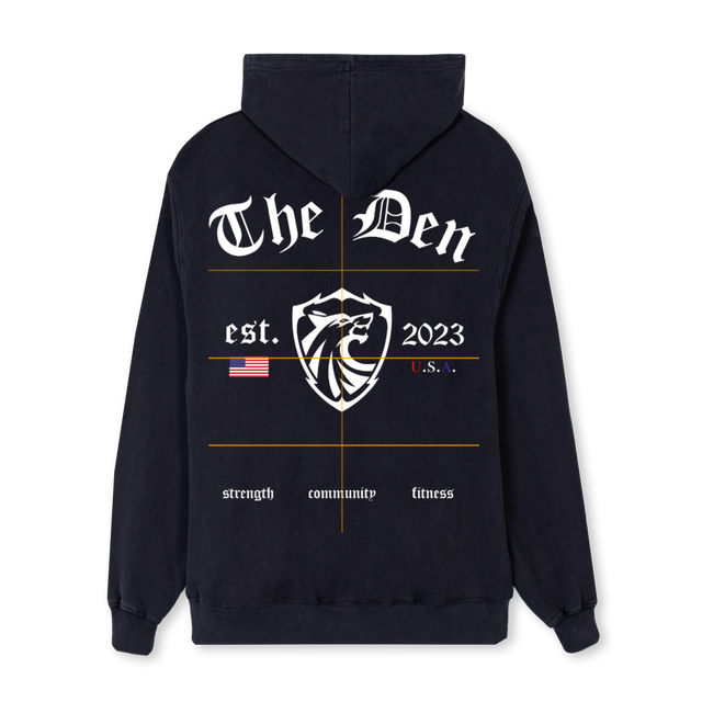 TDUSA Vintage Black Regular Hoodie.
