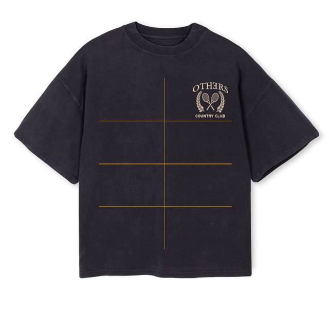 BLKBCK Vintage Black Oversized Boxy Tee.
