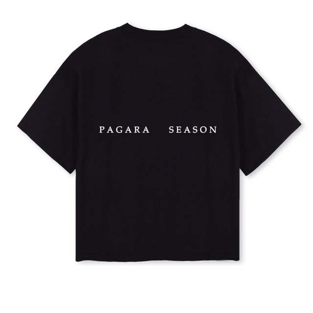DESERTZEUS Black Oversized Boxy Tee.