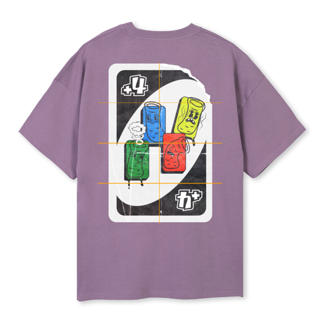SMOKEDTOOMUCHTEE Purple Oversized Tee.