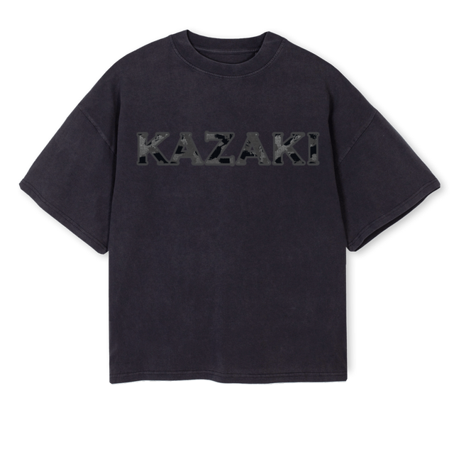 VBLACK  Vintage Black Oversized Boxy Tee.