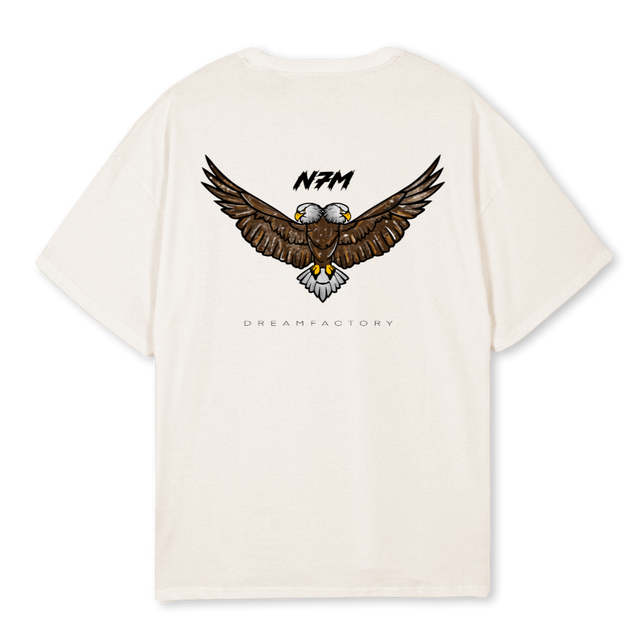 OVERSIZETEEEAGLE Vintage White Oversized Tee.