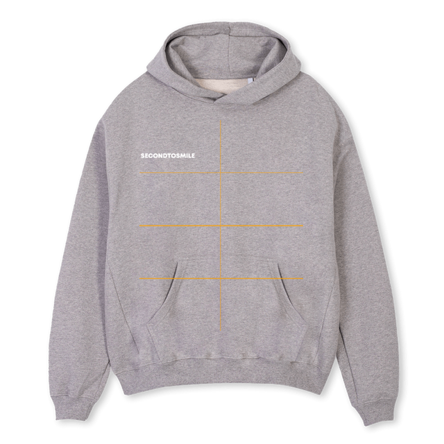 SMILINGSTRANGERGRAY Grey Marl Oversized Hoodie.