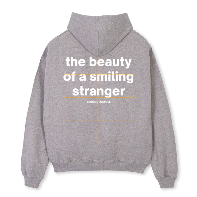 SMILINGSTRANGERGRAY Grey Marl Oversized Hoodie.