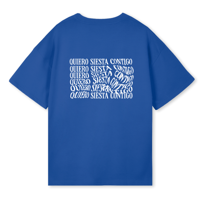 QUIEROSIESTAAZUL Cobalt Blue Oversized Tee.
