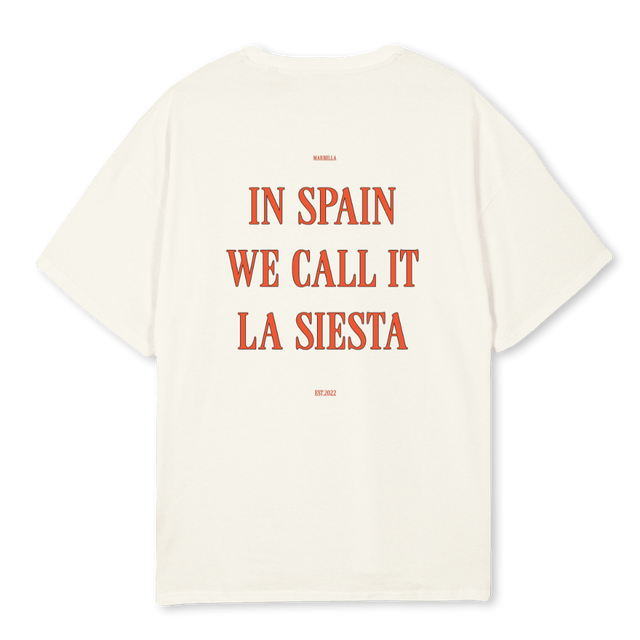 INSPAINWECALLIT Cream Oversized Tee.