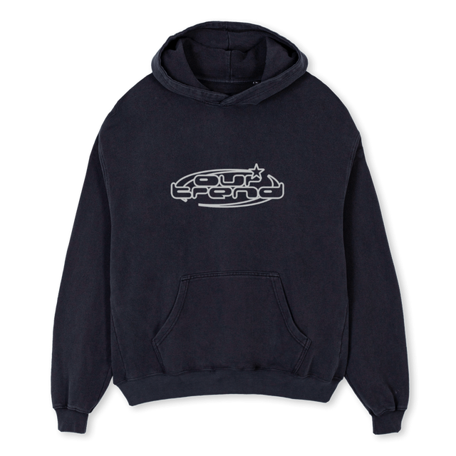 OURTREND Vintage Black Oversized Hoodie.