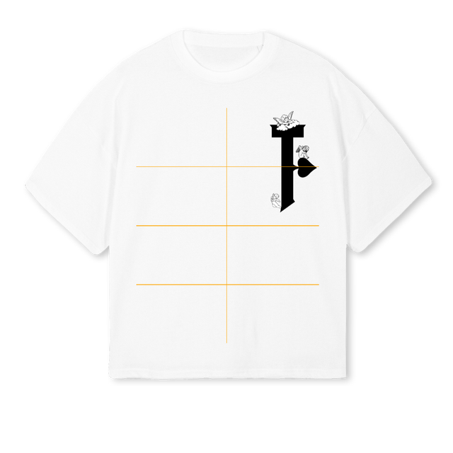 TRZ  White Oversized Boxy Tee.