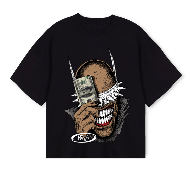 BETSELF Black Oversized Boxy Tee.