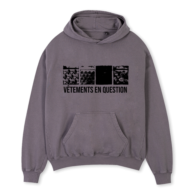 THEBAGHOODIEBIG Pigment Grey Oversized Hoodie.