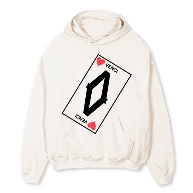 VENCIHOODIEONE Vintage White Oversized Hoodie.