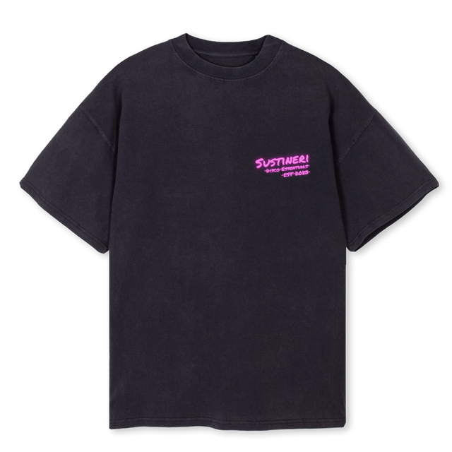 PHONE Vintage Black Oversized Tee.