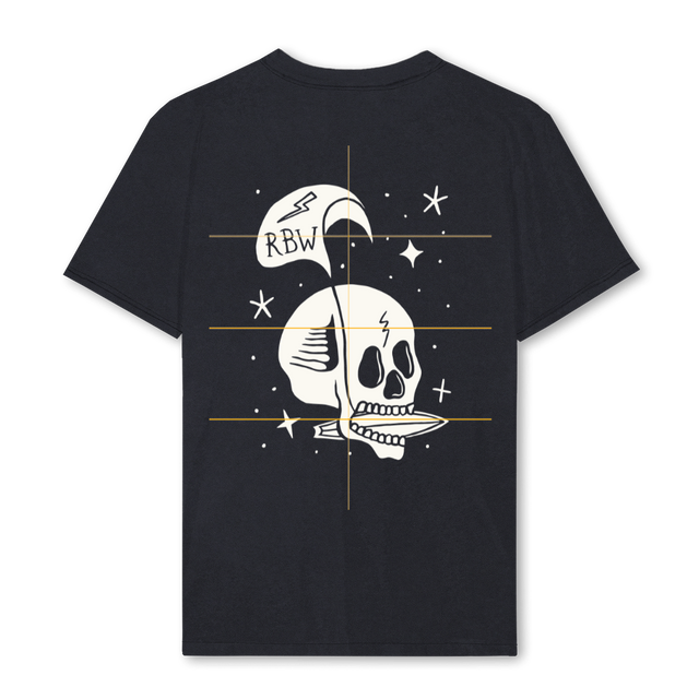KITEADDICT  Vintage Black Regular Tee.