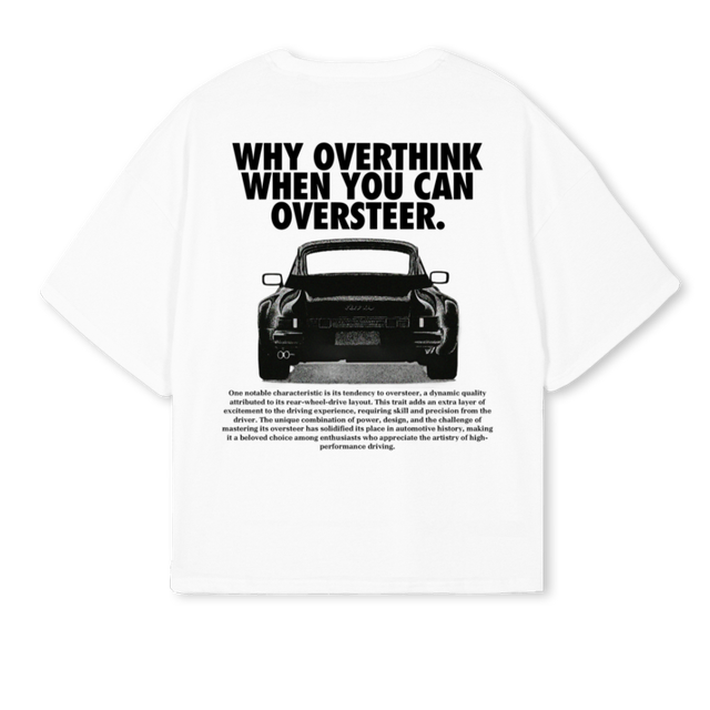 OVERSTEER White Oversized Boxy Tee.