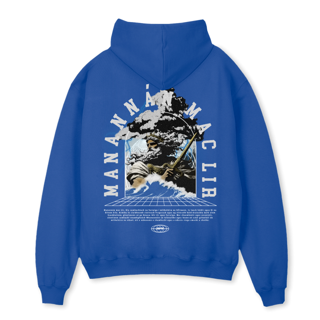 MANANNAN Cobalt Blue Oversized Hoodie.