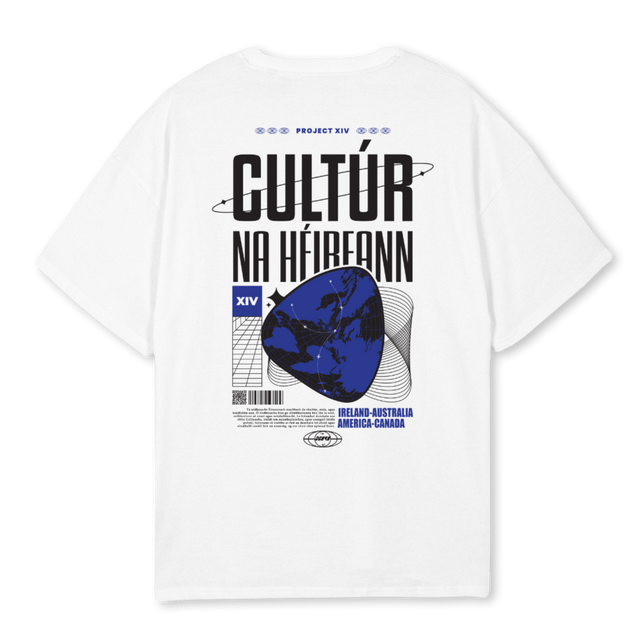 CULTURWHITE White Oversized Tee.