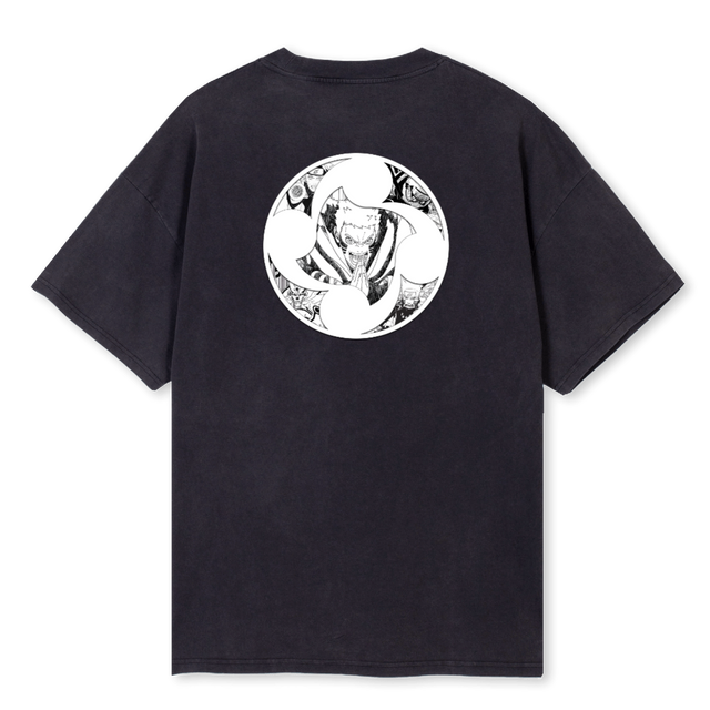 KANJIXHEADBAND Vintage Black Oversized Tee.
