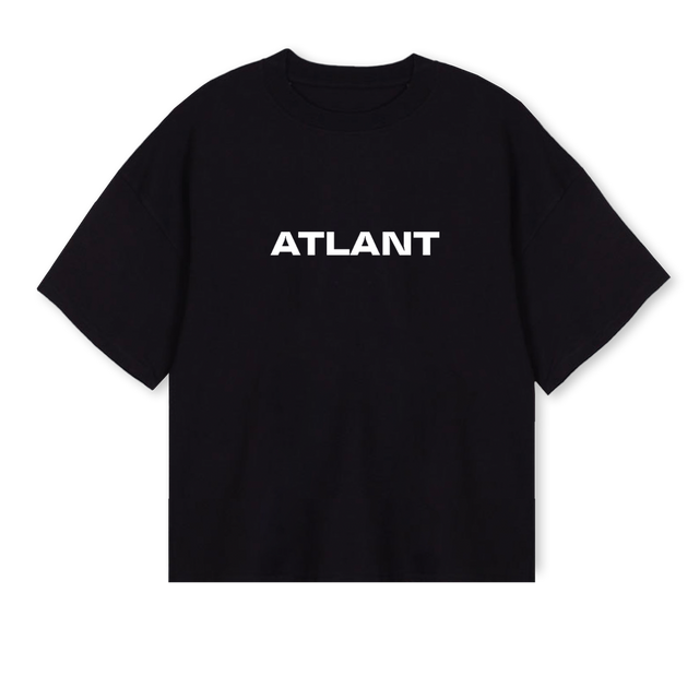 ATLBOXYTWO Black Oversized Boxy Tee.