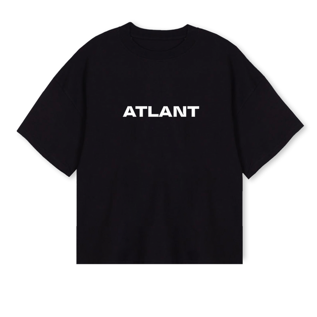 ATLBOXYONE Black Oversized Boxy Tee.
