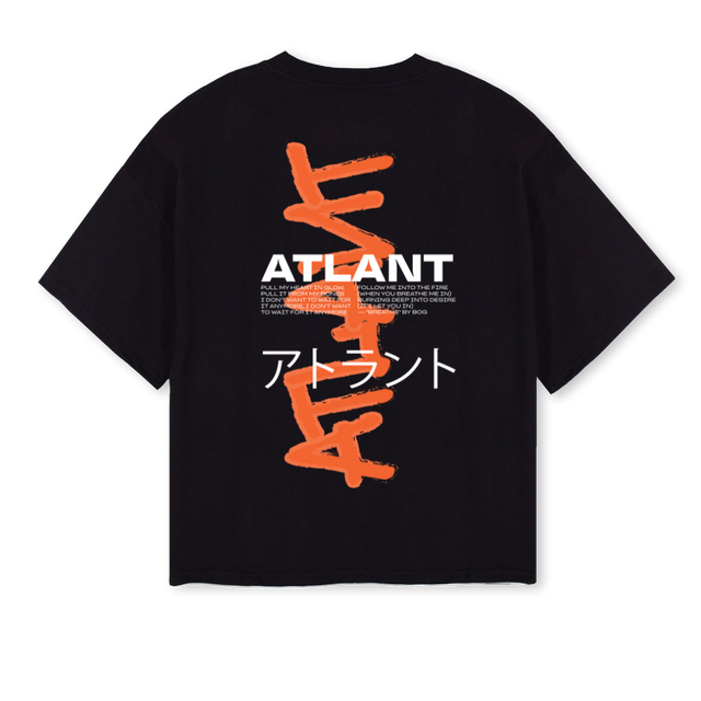 ATLBOXYONE Black Oversized Boxy Tee.