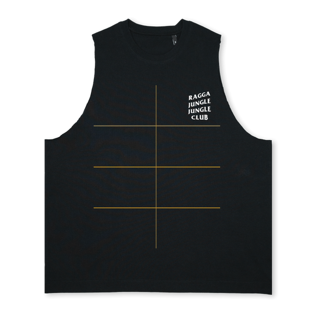 RJJCSINGLET Deep Black Oversized Vest.