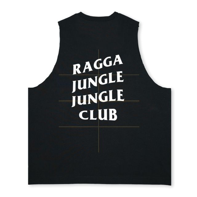 RJJCSINGLET Deep Black Oversized Vest.
