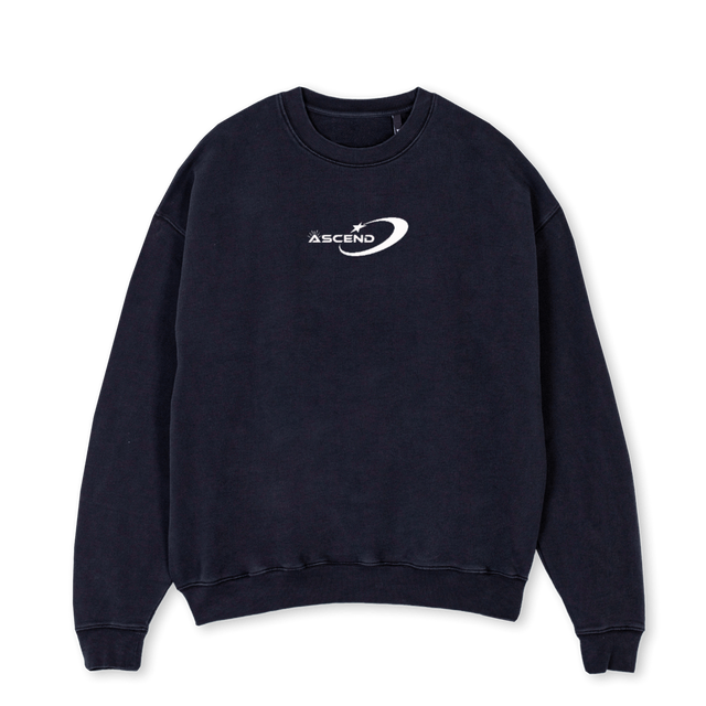 ASC Vintage Black Oversized Crewneck Sweater.